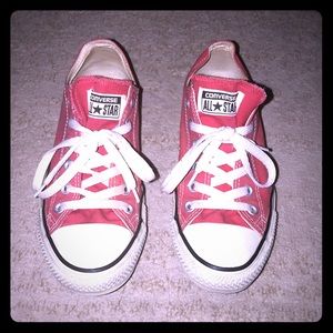 Red Converse shoes
